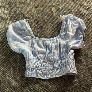 Lelis blue flowered shirt